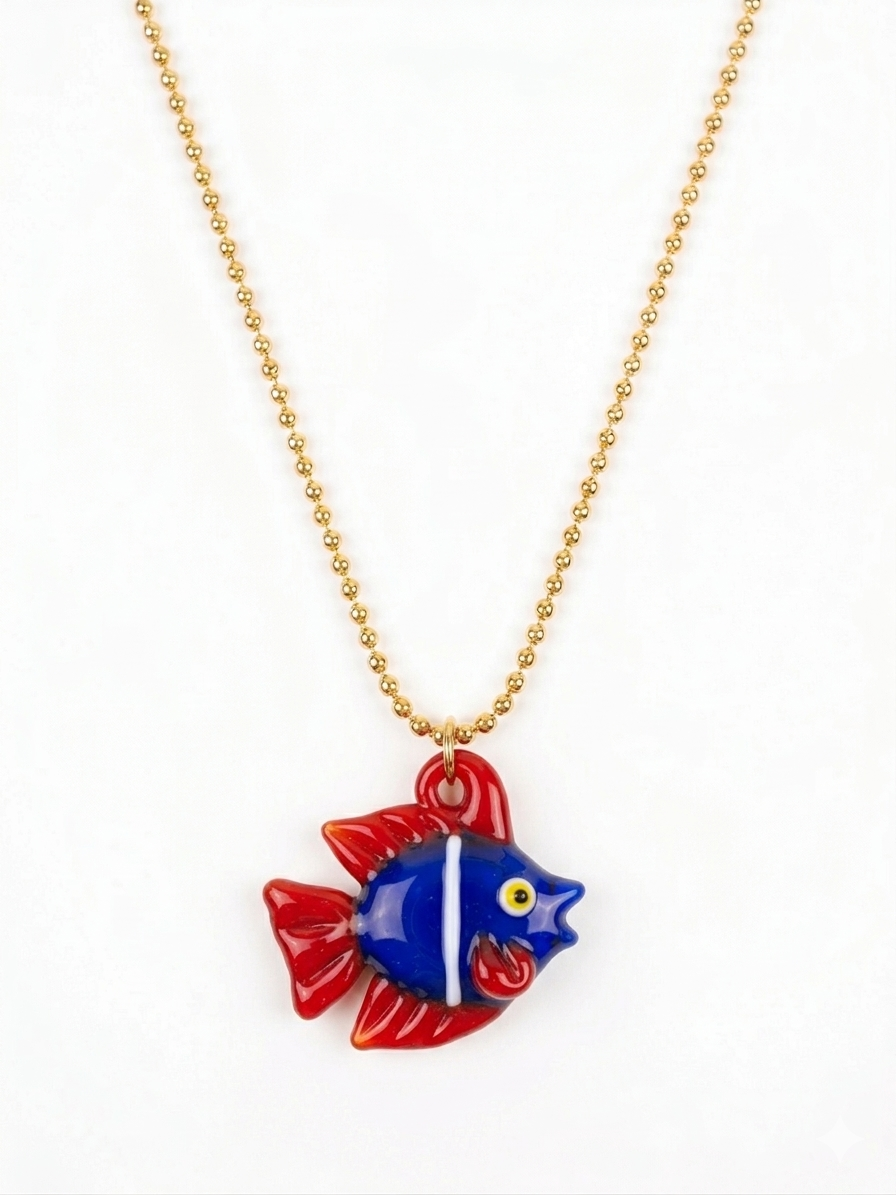 Blue Nemo Collar - 18k Gold Plated