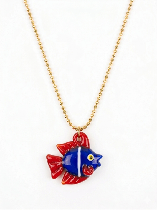 Blue Nemo Collar - 18k Gold Plated