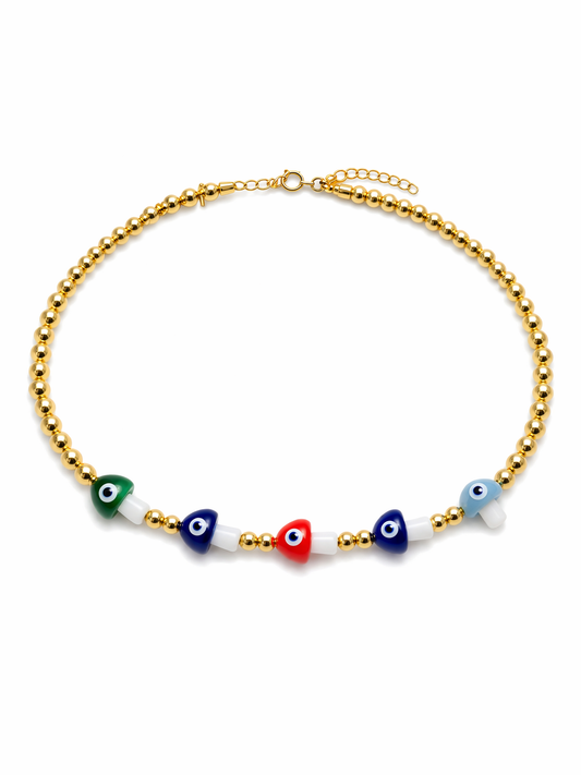 Mushroom Collar - 18k Gold Plated