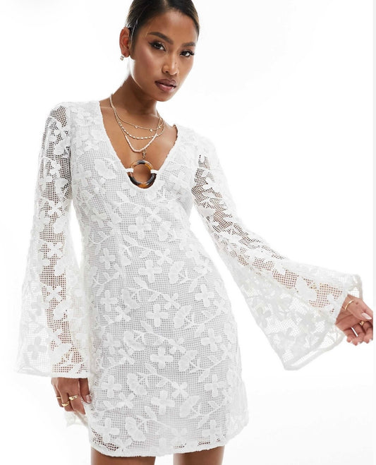 Embroidered Roses Dress