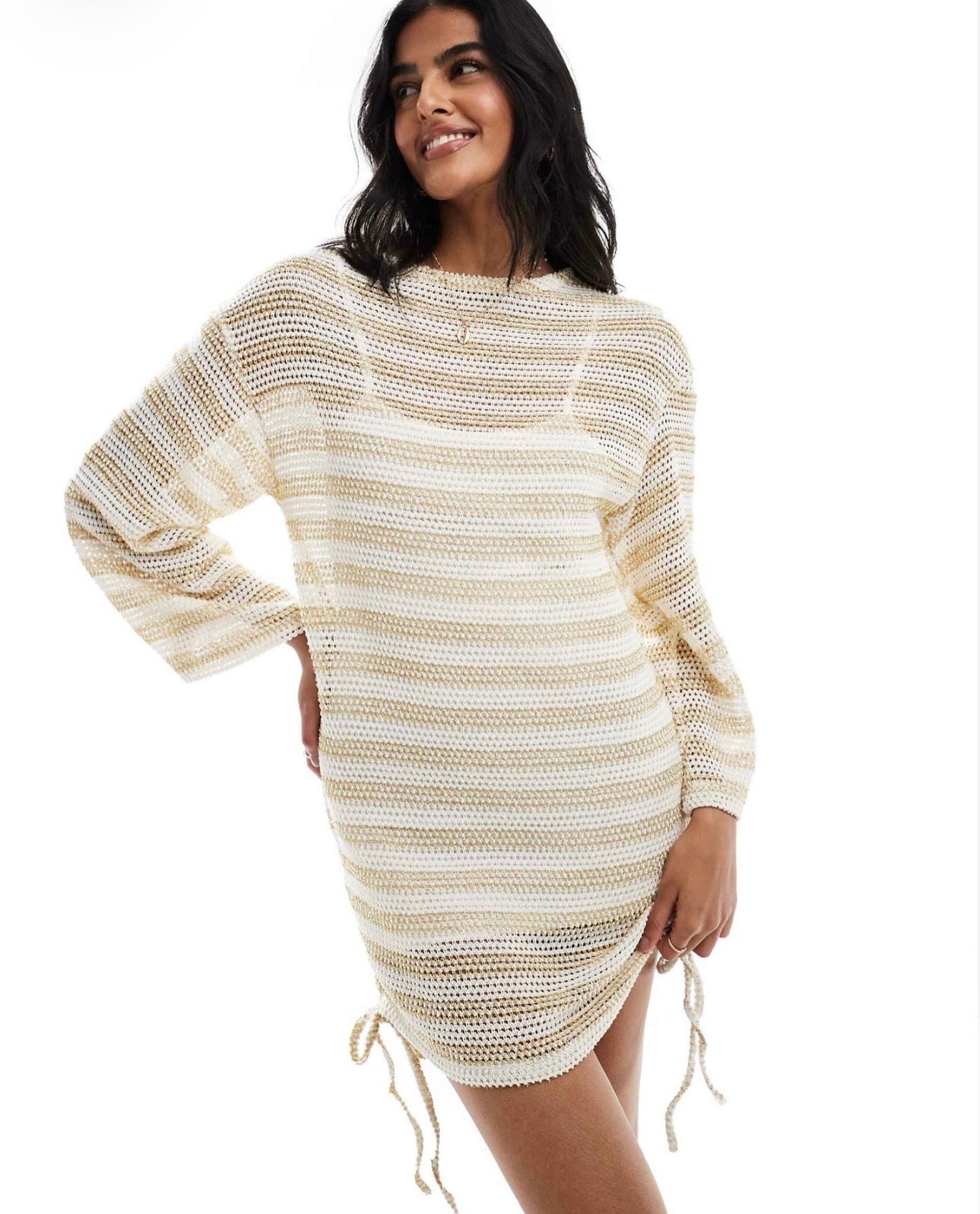 Golden Cayena Mini Dress & Cover Up